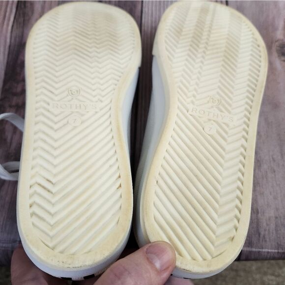 Rothy's The Lace-up Bright white knit sneakers sz 7 - Picture 11 of 14